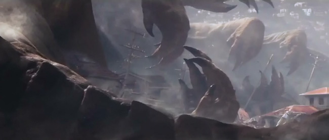 Leaked Godzilla trailer centipede