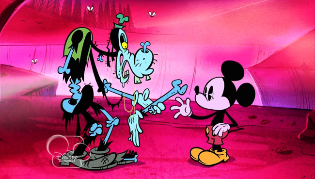 Mickey Mouse Gets a New Ghoul Friend (zombie Goofy bone wrench)