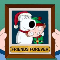 Family Guy brings back Brian in Christmas miracle (Brian and Stewie Christmas photo)