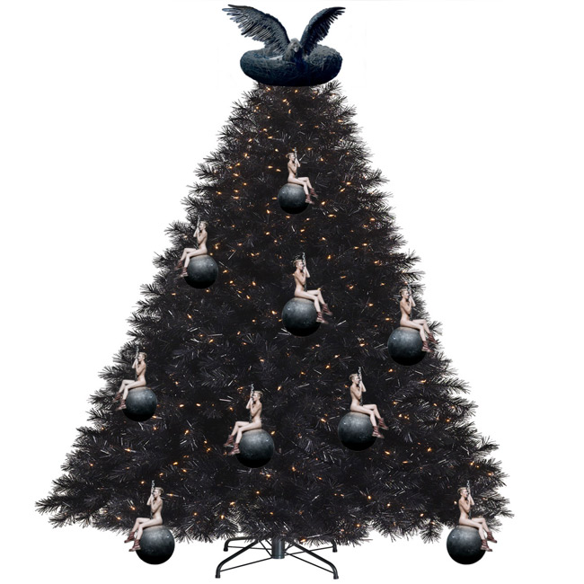 Miley Cyrus Wrecks Christmas tree
