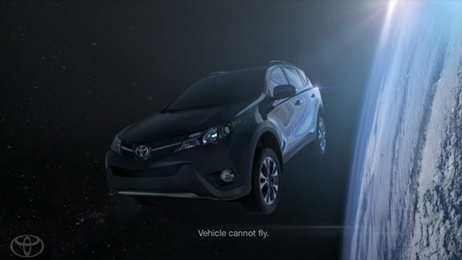 Best Commercial Disclaimers of 2013 Toyota RAV4 (Vehicle cannot fly)