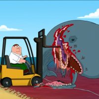 Family Guy uplifting tale about beached whale is real sidesplitter (S12E09 Peter Problems - forklift)