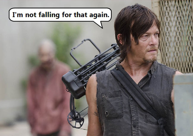 Norman Reedus Daryl Dixon The Walking Dead zombie prank