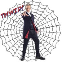 Peter Capaldi Doctor Who Spider-Man Thwip webbing web shooter