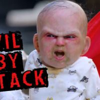Possessed baby prank promotes Devil's Due movie (Devil Baby Attack viral video)