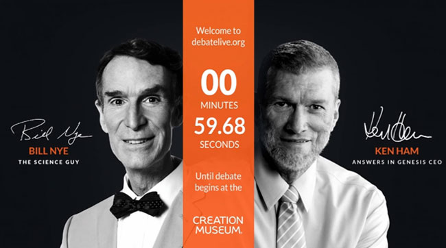 Science vs Religion Bill Nye The Science Guy debates Creationist Ken Ham