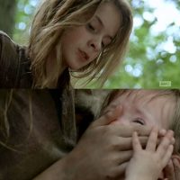The Walking Dead Lizzie smothers Judith (Brighton Sharbino)