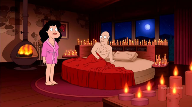 American Dad gets a sex change (Stan Goes On The Pill - female Stan and Francine)