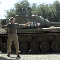 Arnold Schwarzenegger has a crush on his tank M47 Patton