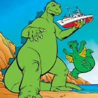 Godzilla cartoon Godzooky cameo in Godzilla movie