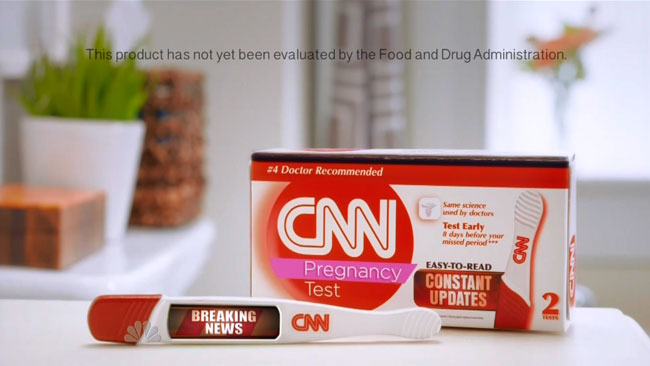 Saturday Night Live CNN pregnancy test commercial