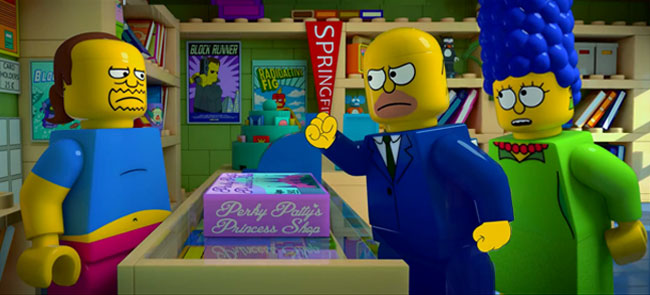 Simpsons LEGO special trailer - Brick Like Me (Homer and Marge visit Comic Book Guy to buy Perky Patty's Princess Shop)