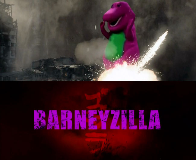 Jimmy Kimmel Godzilla parody Barneyzilla