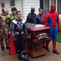 Spider-Man and his Amazing Friends give boy heroic send-off at funeral