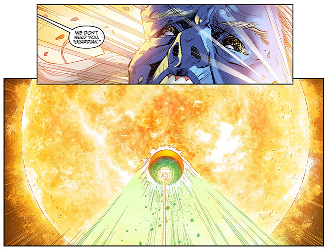 Injustice Gods Among Us Year Two 24 Yellow Lantern Superman Green Lantern Mogo Ganthet sun