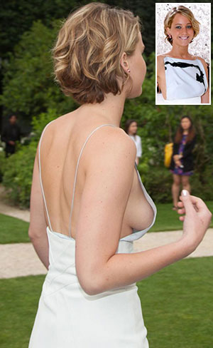 Jennifer Lawrence nude breasts leak photos fashion week