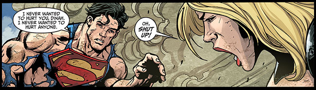 Superman kills Black Canary baby Injustice Gods Among Us Year Two 22