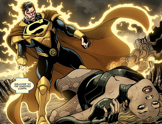 Yellow Lantern Superman kills Black Canary baby Injustice Gods Among Us Year Two 22