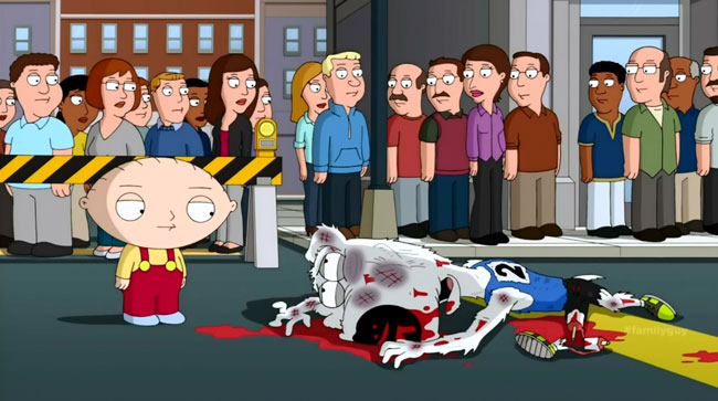 Family Guy Book of Joe skinny race Brian runner broken leg Stewie