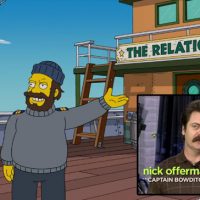 Simpsons guest star Nick Offerman plays sea captain The Wreck of the Relationship