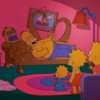 Simpsons Futurama crossover couch gag features Hedonismbot Simpsorama