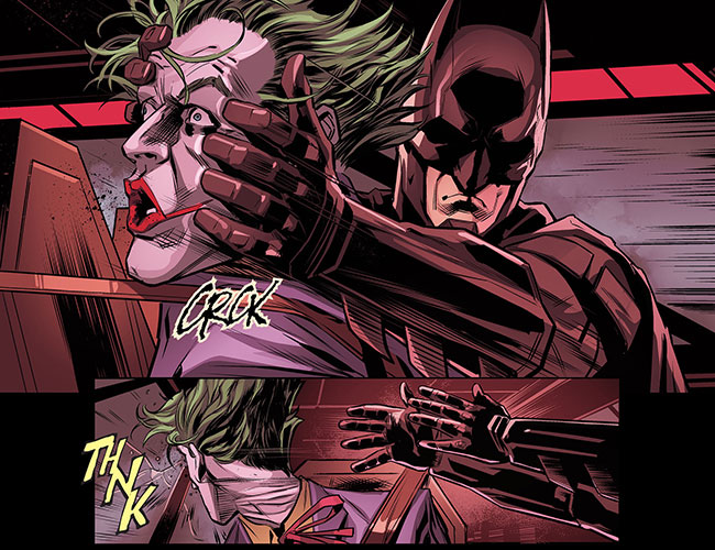Injustice Gods Among Us Year Three 13 Batman kills the Joker batmobile snap neck