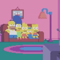 Simpsons couch gag features pixel art opening