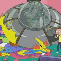 Simpsons couch gag guest stars Rick and Morty