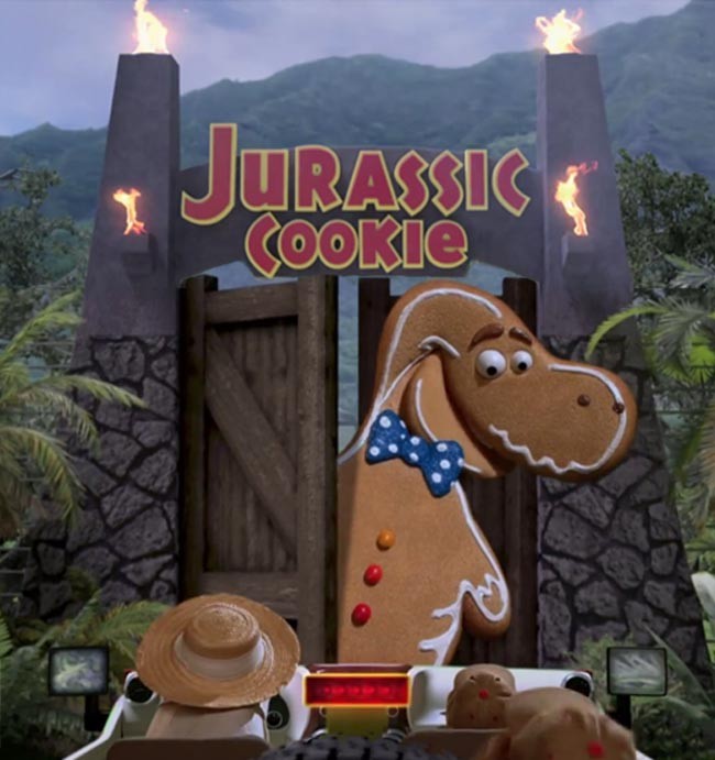 Sesame Street Cookie Monster Jurassic Park Parody