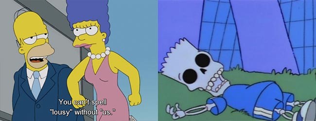 Simpsons Every Mans Dream Homer and Marge separate Treehouse of Horror XXVI Bart dead