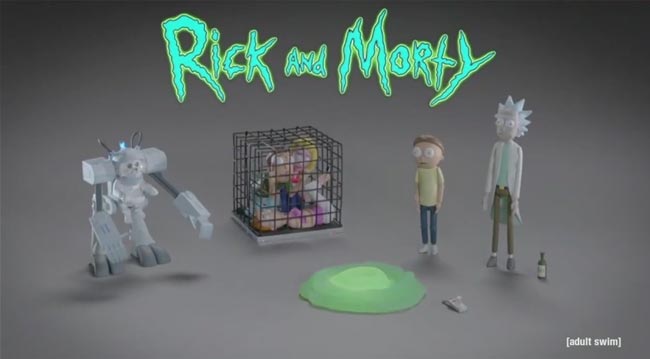 Rick and Morty toy commercial Snuffles dog Adult Swim