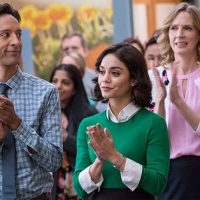 DC Comics Powerless Danny Pudi as Teddy Vanessa Hudgens as Emily Locke Christina Kirk as Jackie