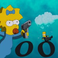 Simpsons James Bond Bart Maggie gun underwater Treehouse of Horror 27