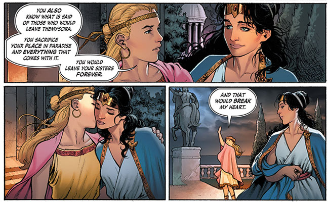 Wonder Woman 2 Amazon Kasia lesbian gay kiss
