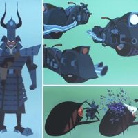 Samurai Jack armor motorcycle gun bug