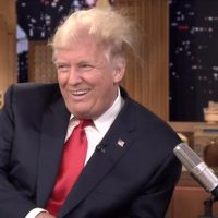 Donald Trump hair mess toupee Jimmy Fallon