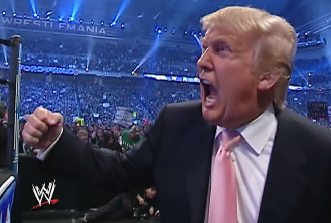 Donald Trump wwe wrestle mania